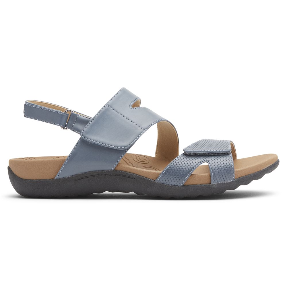 Rockport Women's Ridge Adjustable Asymmetrical Sandals - Blue - USA (8631SPQGA)